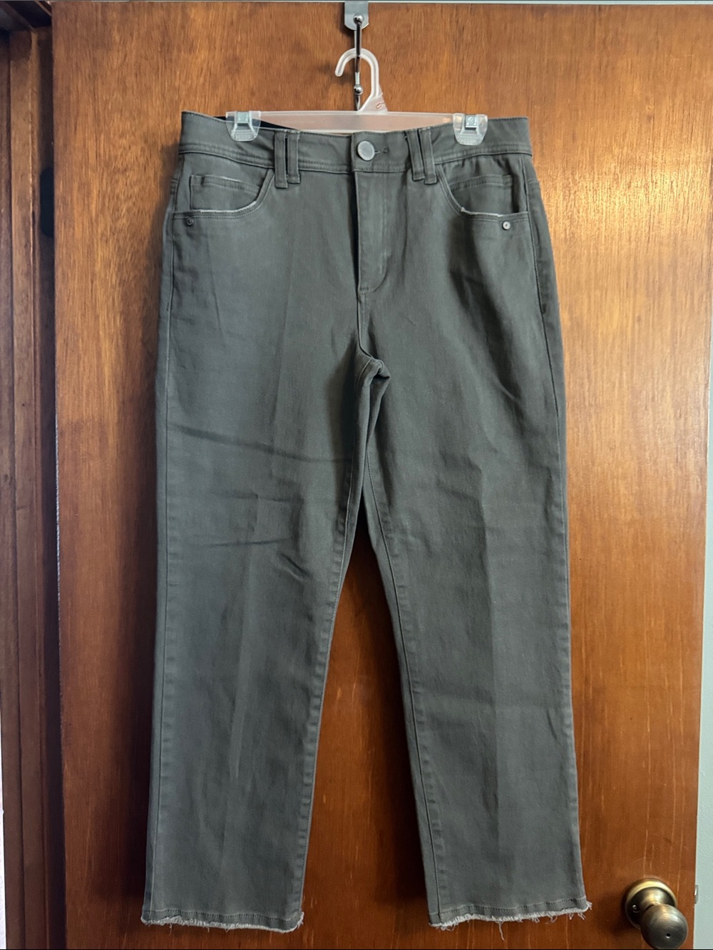 Democracy Straight-Leg Jeans in Olive